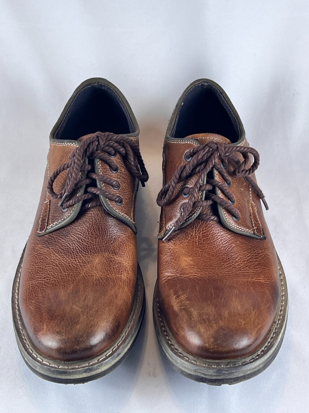 KENNETH COLE Reaction Court Less-Ter Oxford Shoes Men's US 9 Tan Leather